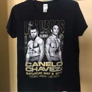 Gildan Canelo Chavez Fight Tee Shirt SzM Black Short Sleeves LAdies